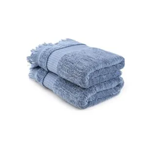 Zeus - Blue Blue Hand Towel Set (2 Pieces)