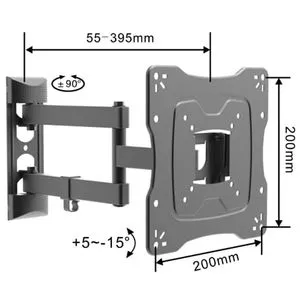 Zglobni TV nosac 17"- 42"do 30kg Vesa 200*200