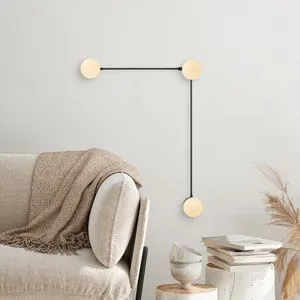 Zidna lampa Domino - 11048 Black Cream