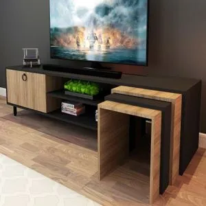 Zigon - L503 Oak
Black TV Stand