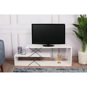 Zigzag - White White TV Stand