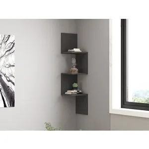 Zikzak - Antracitna Zidna Polica