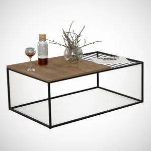 Zinus - Caucasian, Oak Caucasian Oak Coffee Table