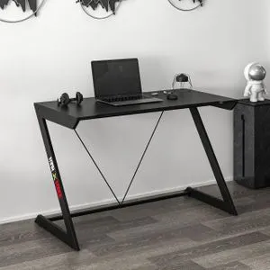 Zoned - Black Black Gaming Desk