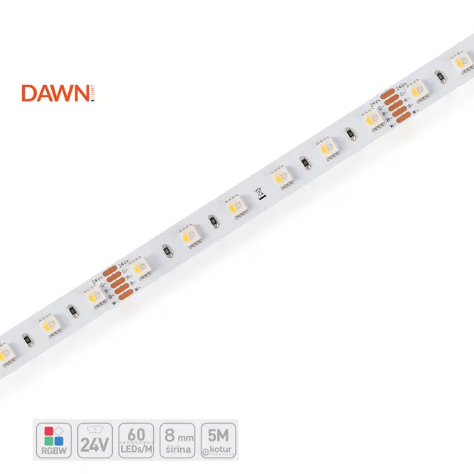 DAWN LED TRAKA 24V 19.2W/M RGB+6500K IP20 (HL 5050-60-RGBW, 5m, 12mm)