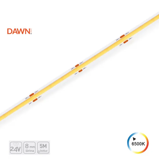 DAWN LED TRAKA 24V 4.8W/m 6500K IP20 (HL COB W, 5m, 8mm)