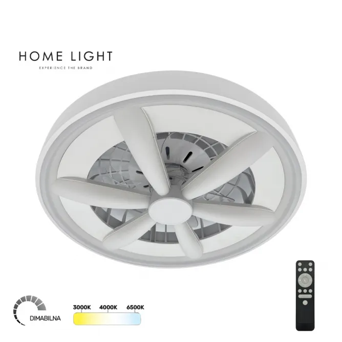 LED PLAFONJERA YL-FAN-G001 48W 2700K/4000K/6500K BELA DIMOBILNA