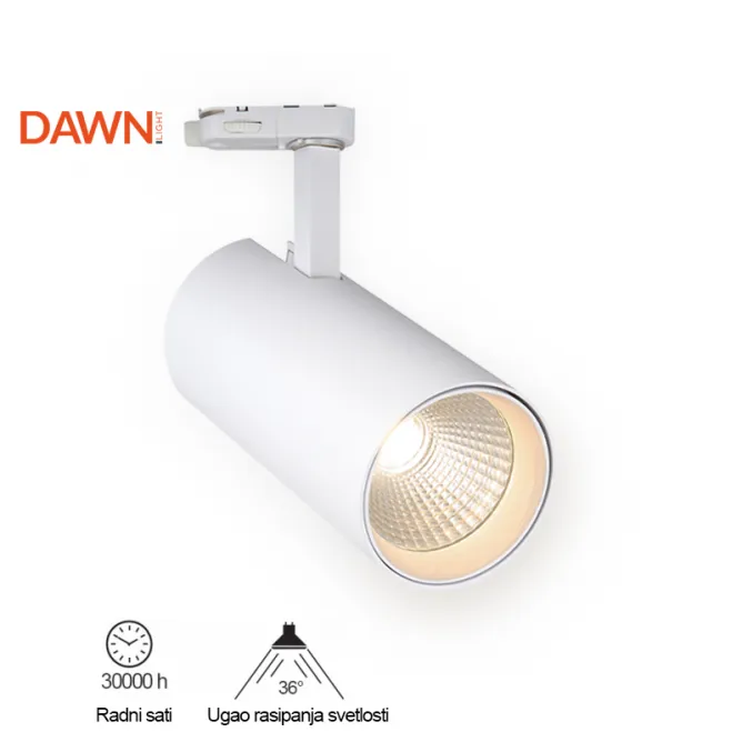 LED REFLEKTOR ŠINSKI JM 4070 30W 4000K 36° BELI TROSTEPENI
