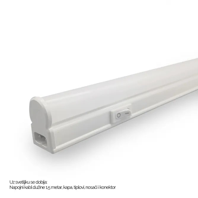 LED SVETILJKA KL T5 0,6m 8W 6500K PREKIDAČ BELA