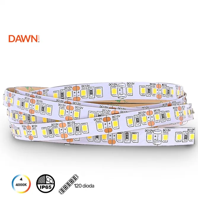 LED TRAKA 12V 12w/m 4000K IP65 (5met, 8mm, KU-2835S-120-NW)