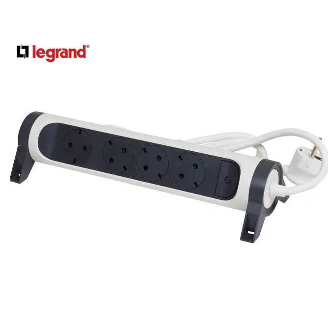 LG 694536 PRODUŽNI BLOK 4X2P+E 3M (BELA/T.SIVA)