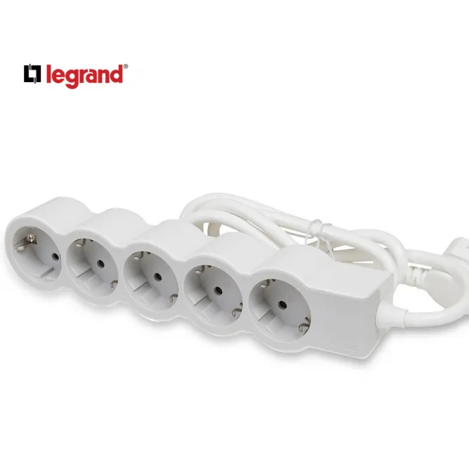 LG 694571 PRODUŽNI BLOK 5X2P+E 5M (BELA/S.SIVA)