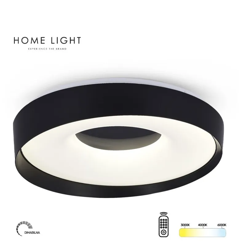 SOLEA 104 LED PLAFONJERA 24/48W CCT CRNA DIMABILNA