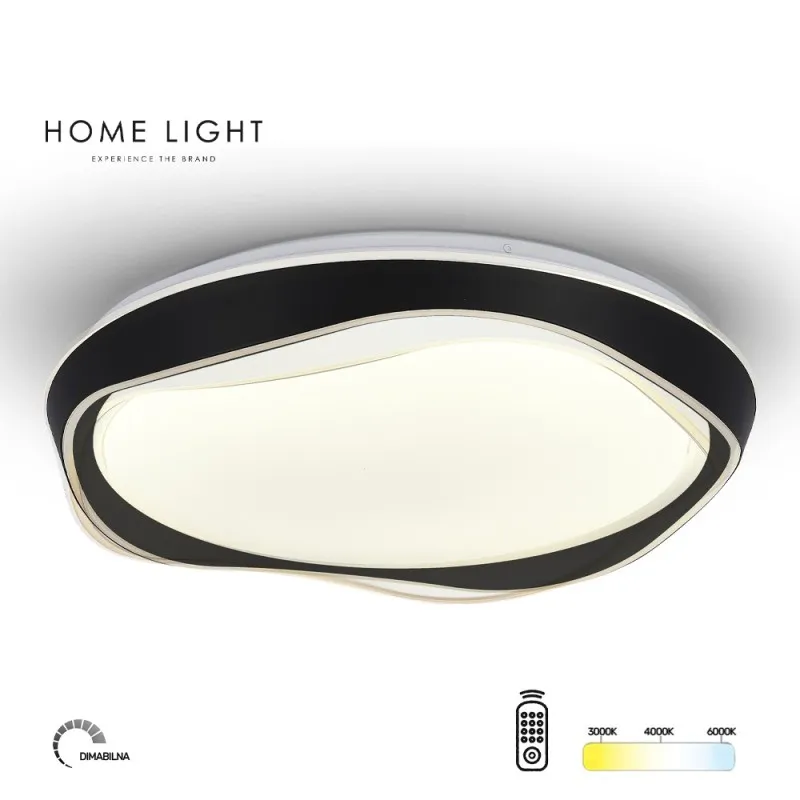 SOLEA 107 LED PLAFONJERA 24/48W CCT CRNA DIMABILNA