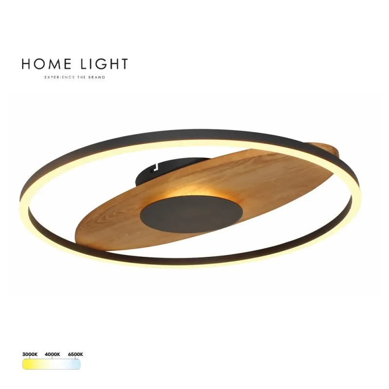 SOLEA 80 LED PLAFONJERA 30W CCT CRNA/DRVO