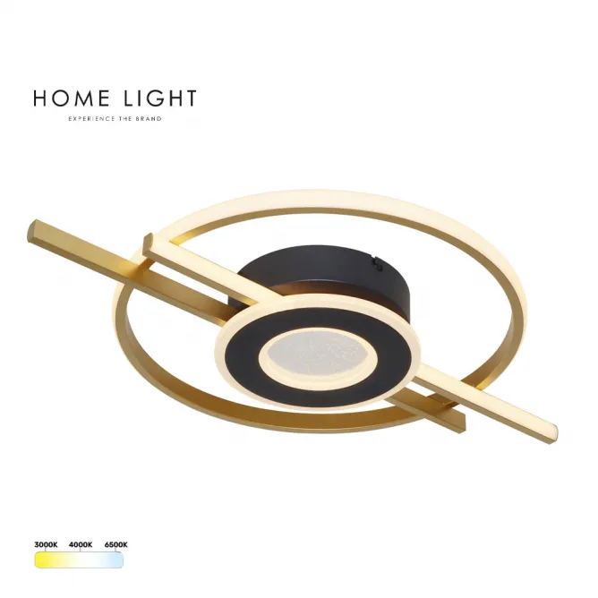 SOLEA 83 LED PLAFONJERA 30W CCT CRNA/ZLATO