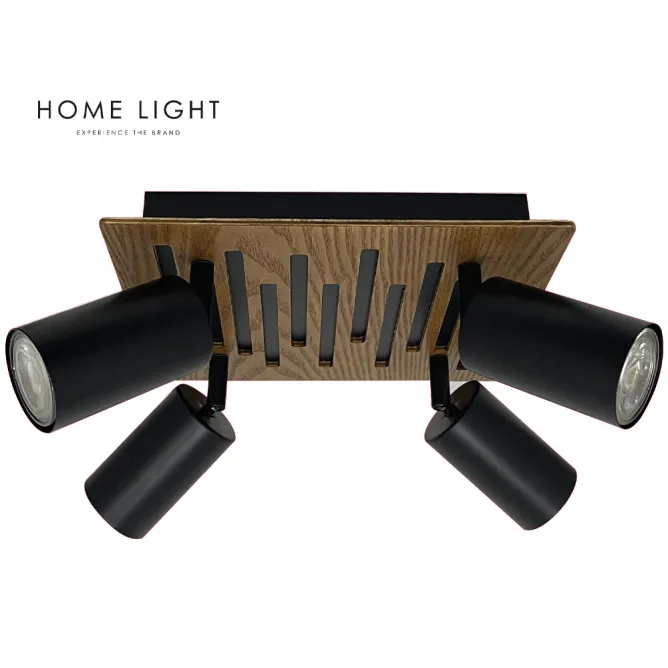 TALIA 68 SPOT LAMPA 4*GU10 CRNA/DRVO