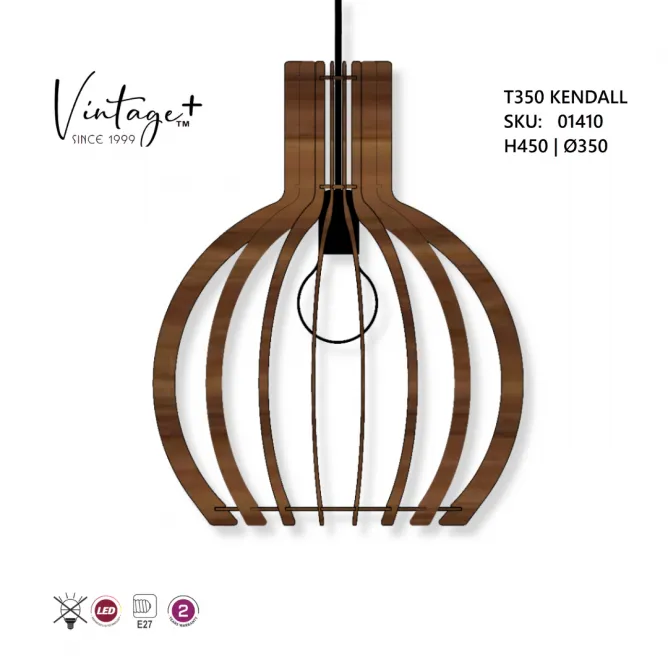 VINTAGE KENDALL T350 VISILICA 1*E27 (Ø 350 mm, h-450 mm) – SKU01410