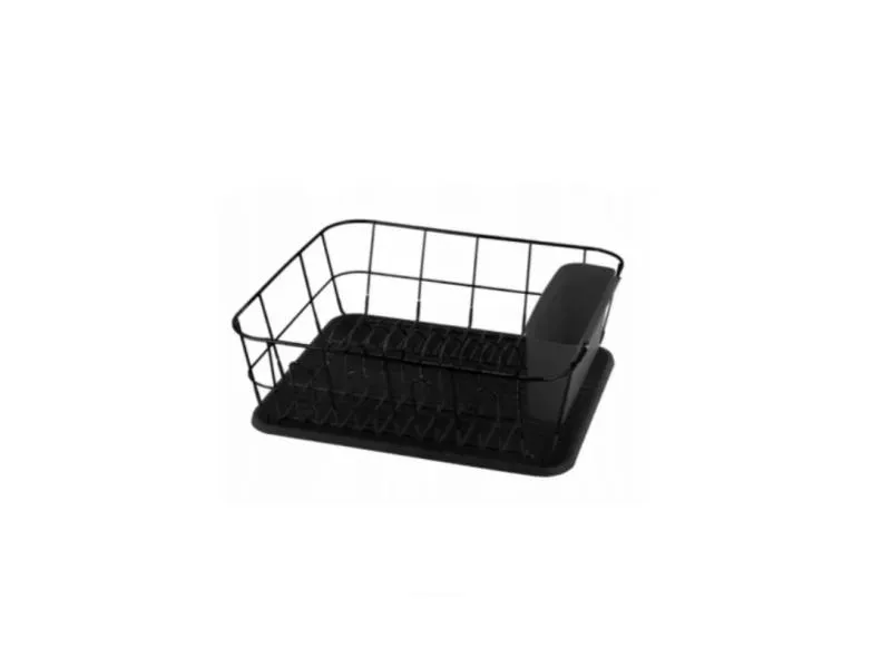 0763C - Metalni ocedjivac sa sudove - Crni 37 x 33 x 13,5cm