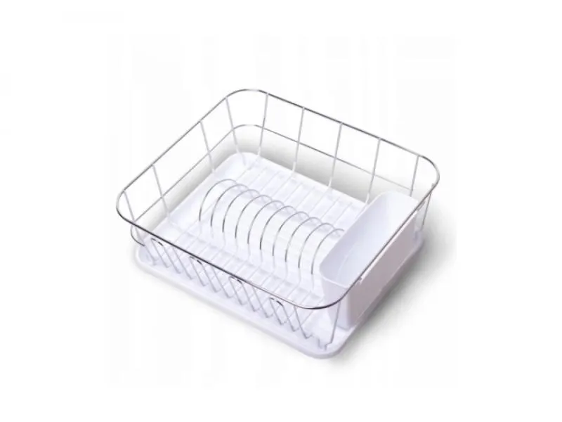 0763D - Metalni ocedjivac sa sudove - Beli 37 x 33 x 13,5cm