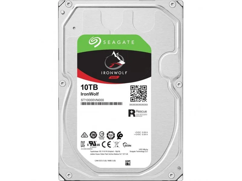 10TB Ironwolf 3.5'' SATA III 256mb NAS hard disk ST10000VN000