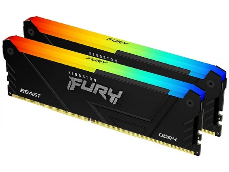 16GB 2x8GB DDR4 3600Mhz FURY Beast RGB Black XMP KF436C17BB2AK2/16