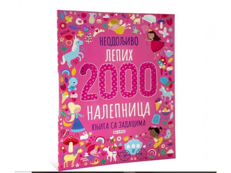 2000 neodoljivih lepih nalepnica knjiga sa zadacima