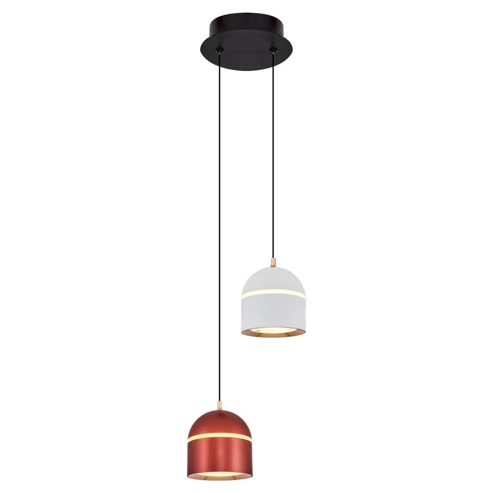 2808 2A 0104 Belo - Braon višebojni luster