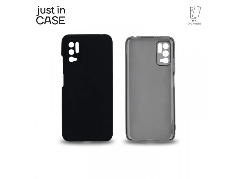 2u1 Extra case MIX paket CRNI za Redmi Note 10 5G