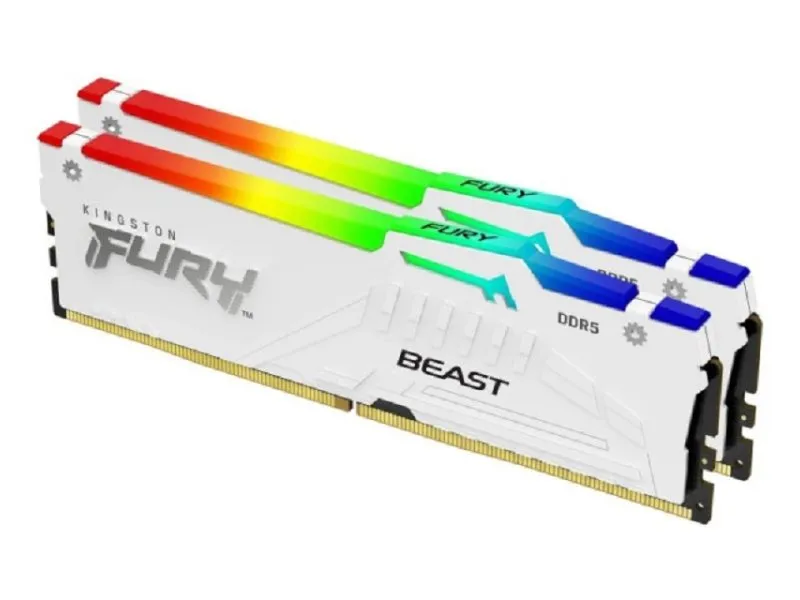 32GB 2x16GB kit DDR5 6000MT/s CL36 FURY Beast White RGB EXPO KF560C36BWE2AK2-32