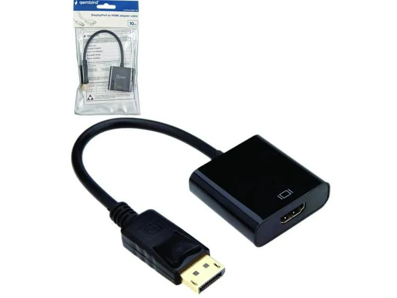 A-DPM-HDMIF-08 ** DisplayPort v1 to HDMI adapter cable, black(alt A-DPM-HDMIF-002)(239)