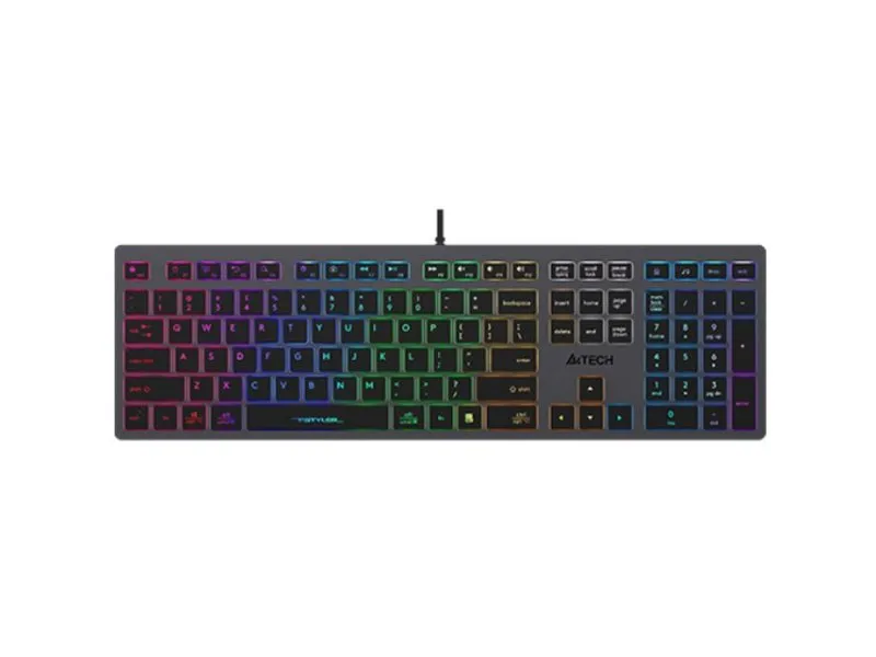 FX60 Scissor Switch Neon Backlit USB US siva tastatura