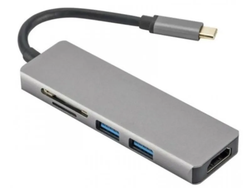 Adapter-konvertor TIP C na HDMI+2xUSB 3.0+SD/Micro SD