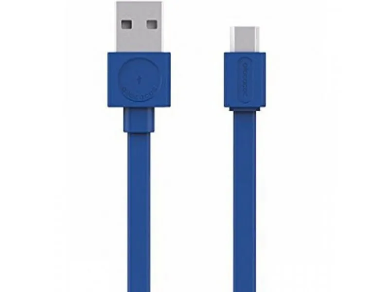 Flat USB kabl microUSB, duž.1,5m, plavi 10452BL/USBMBC