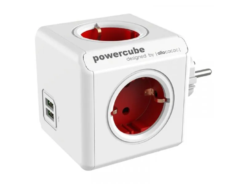 PowerCube Original USB 4xSchuko + dual USB 1202RD/DEOUPC