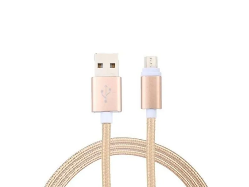 Kabl USB2.0 na Micro USB 2M,upleten,zlatni