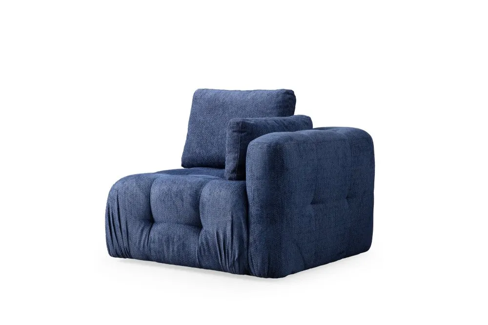 Amaris 1R Navy Blue 1-Seat Sofa