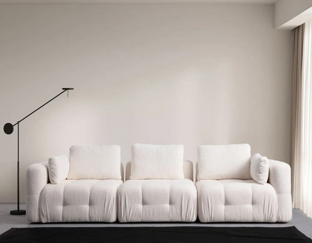 Amaris 3 Seater White sofa sa 3 sedišta