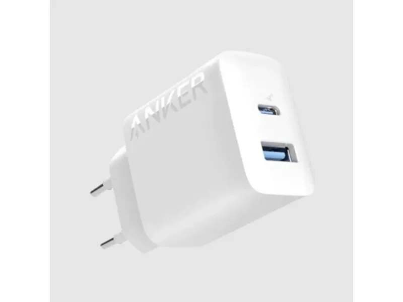 kućni punjač od 20W sa dva porta USB-C / USB-A, Beli