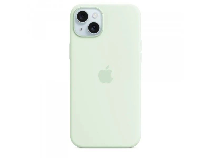 iPhone 15 Plus Silicone Case with MagSafe - Soft Mint ( mwng3zm/a )