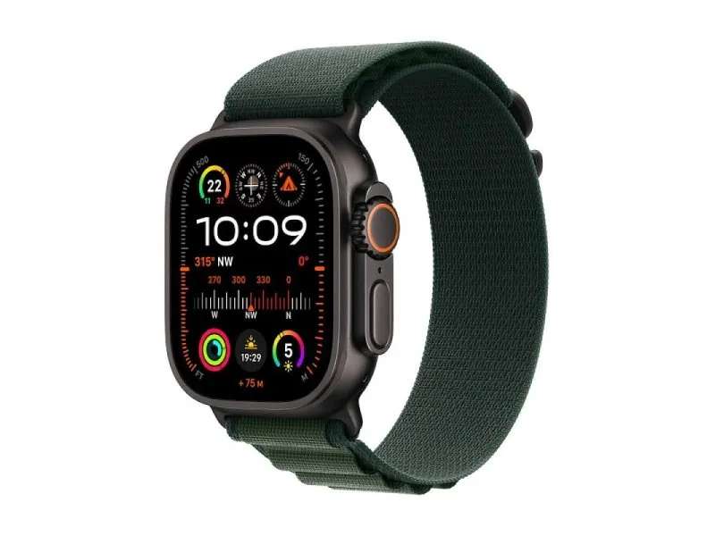Watch Ultra 2 (2024) 49 mm GPS i Cellular Crni Titanium Tamno Zeleni Alpine Loop Large MX4T3SE/A Pametni sat