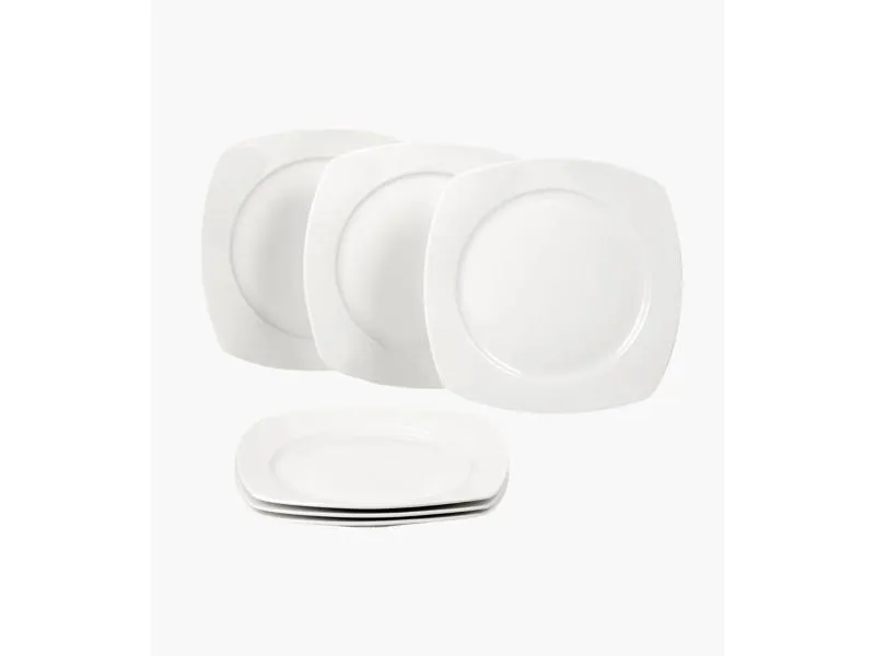 SUNTUN Set plitkih tanjira 6 kom BELI - CLASSIC KOCKASTI