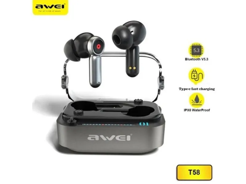 Bluetooth Slušalice Bubice T58, crne