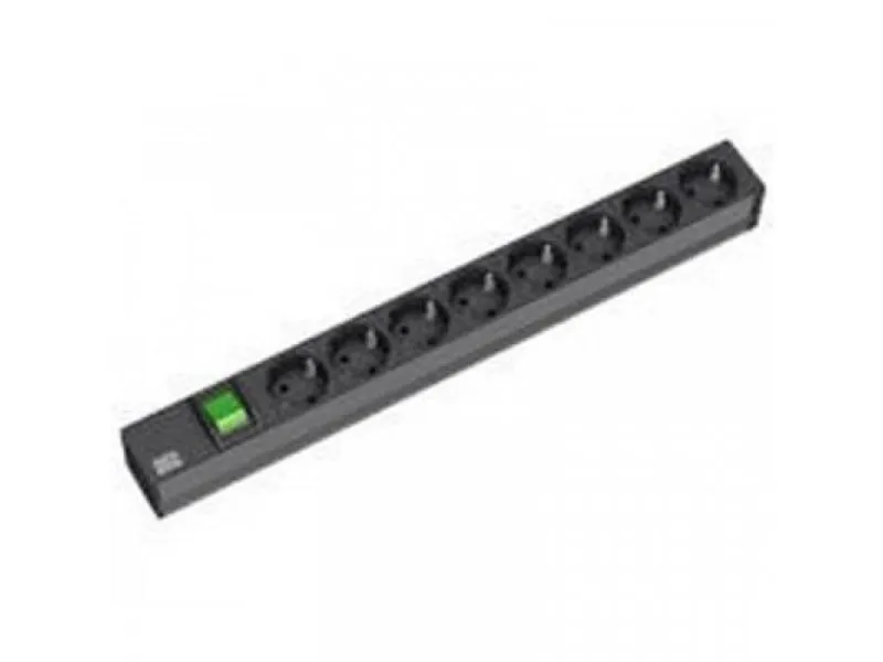 PDU Basic PVC 19''1U, 8xšuko sa prekidačem,16A, kabl 2m 801.0008