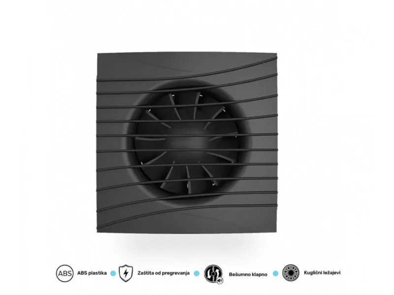 era ventilator F100 silent 4C crni
