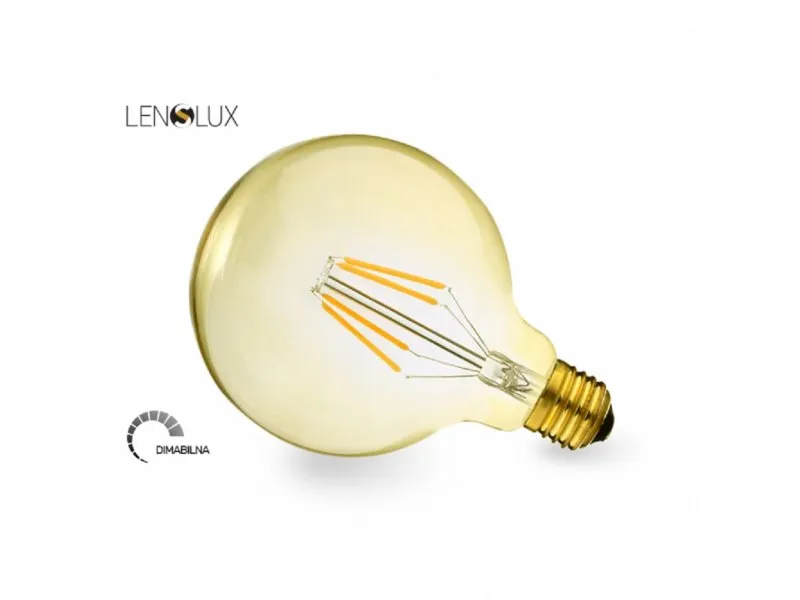 LED Filament sijalica G95 6W E27 2200K Amber