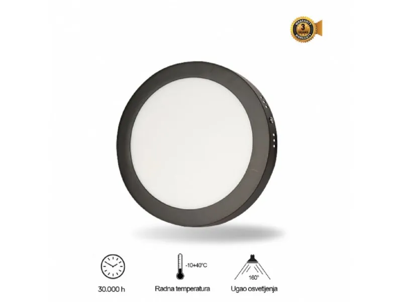 LED panel N/Z KNC5-18W 4000K crni
