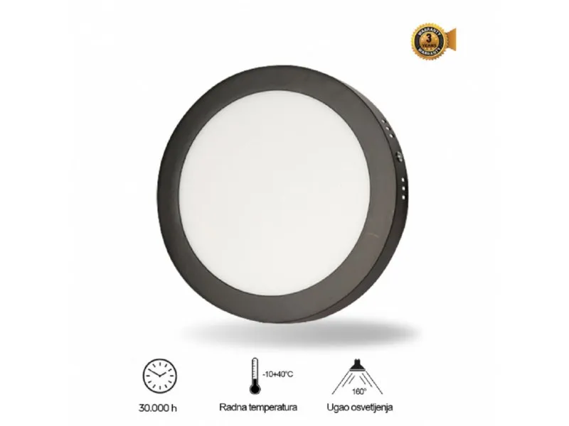 LED panel N/Z KNC5-24W 6500K crni