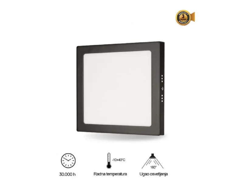 LED panel N/Z KNS5-18W 6500K crni
