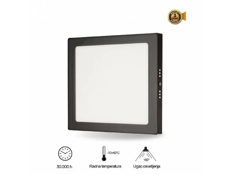 LED panel N/Z KNS5-24W 6500K crni